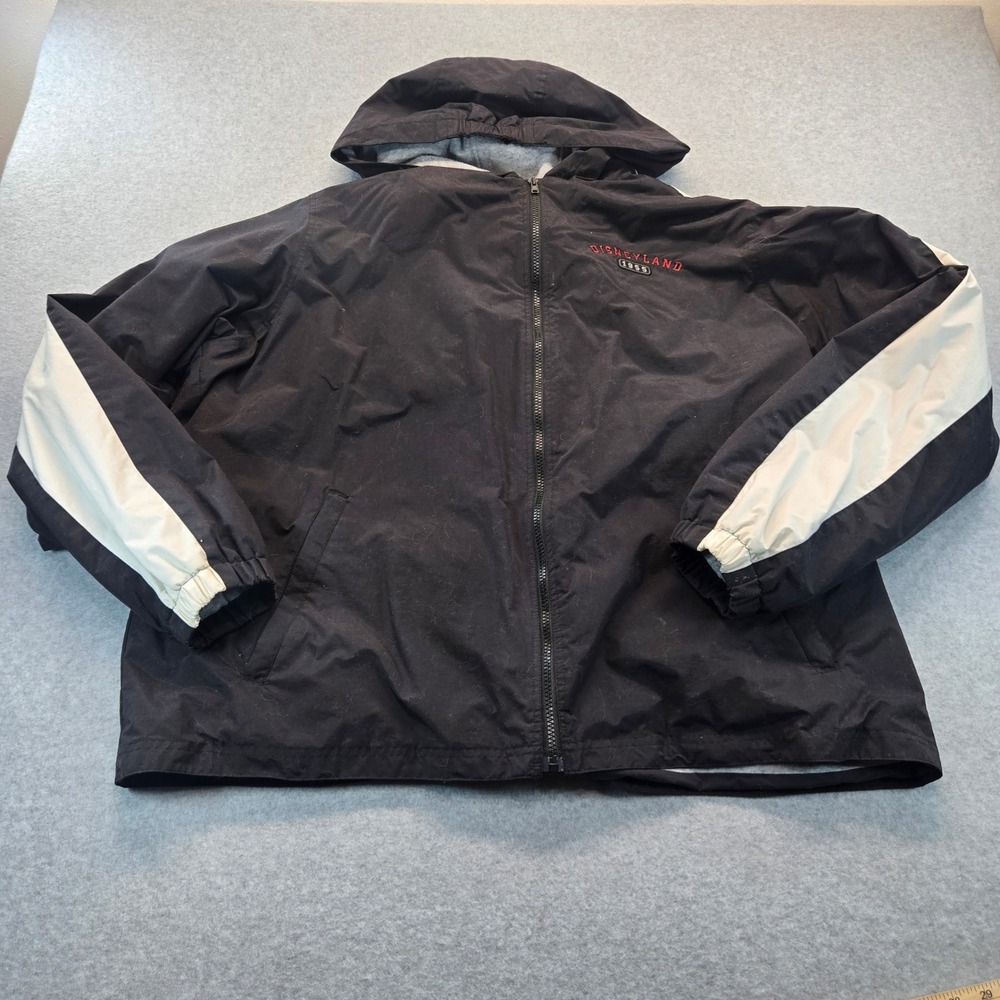 Disneyland 1955 Grumpy Windbreaker Jacket Mens Black White Fleece Lined XL